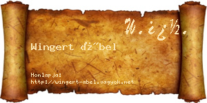 Wingert Ábel névjegykártya